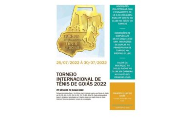 Inscrições abertas para a 5 edição do Torneio Internacional do Estado de Goiás – ITF S400